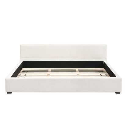 Elegant Wide Edge Bed With Soft Upholstered