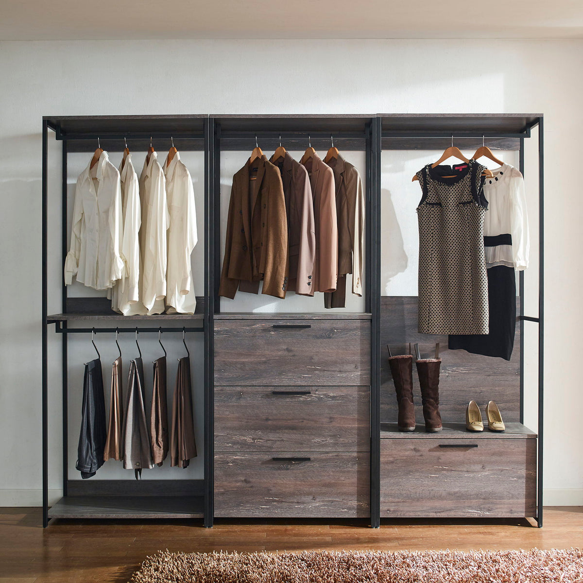 Monica - Walk-In Closet System - Rustic