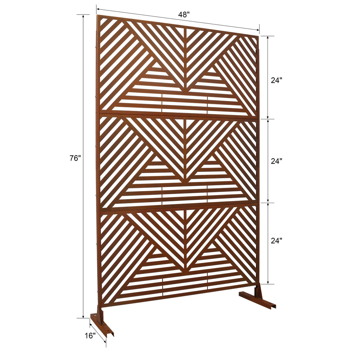 Freestanding Outdoor & Indoor Freestanding Metal Privacy Screen