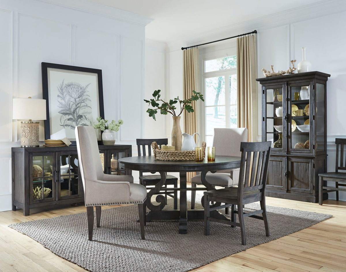 Bellamy - 48" Round Dining Table - Peppercorn