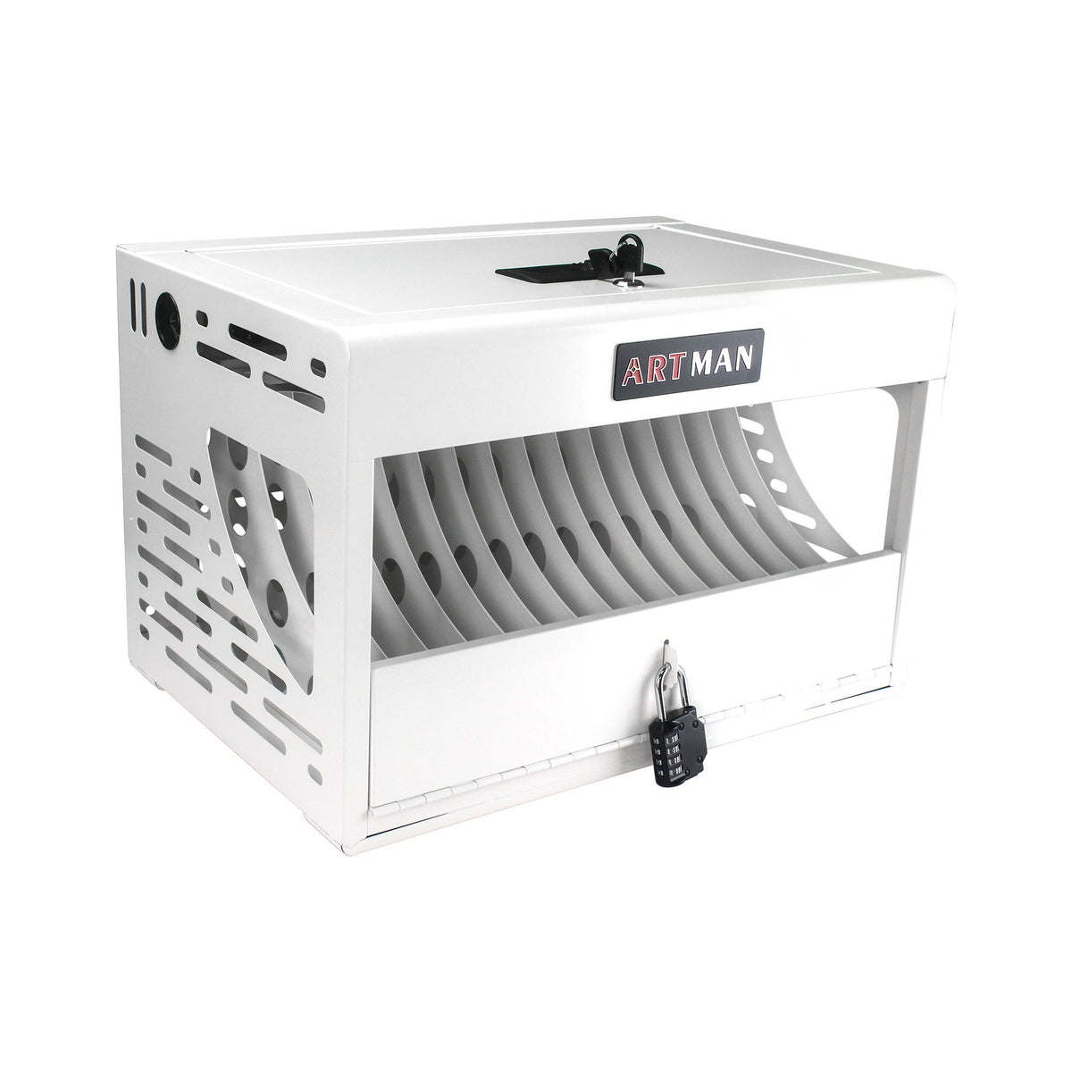 16 Bay Charging Cabinet For Laptop book, Locking Charging Station