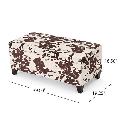 Storage Ottoman - Brown Multi