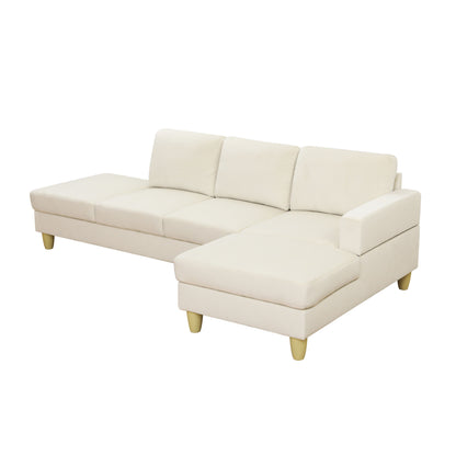 L - Shaped Sectional Sofa With Chaise & Ottoman