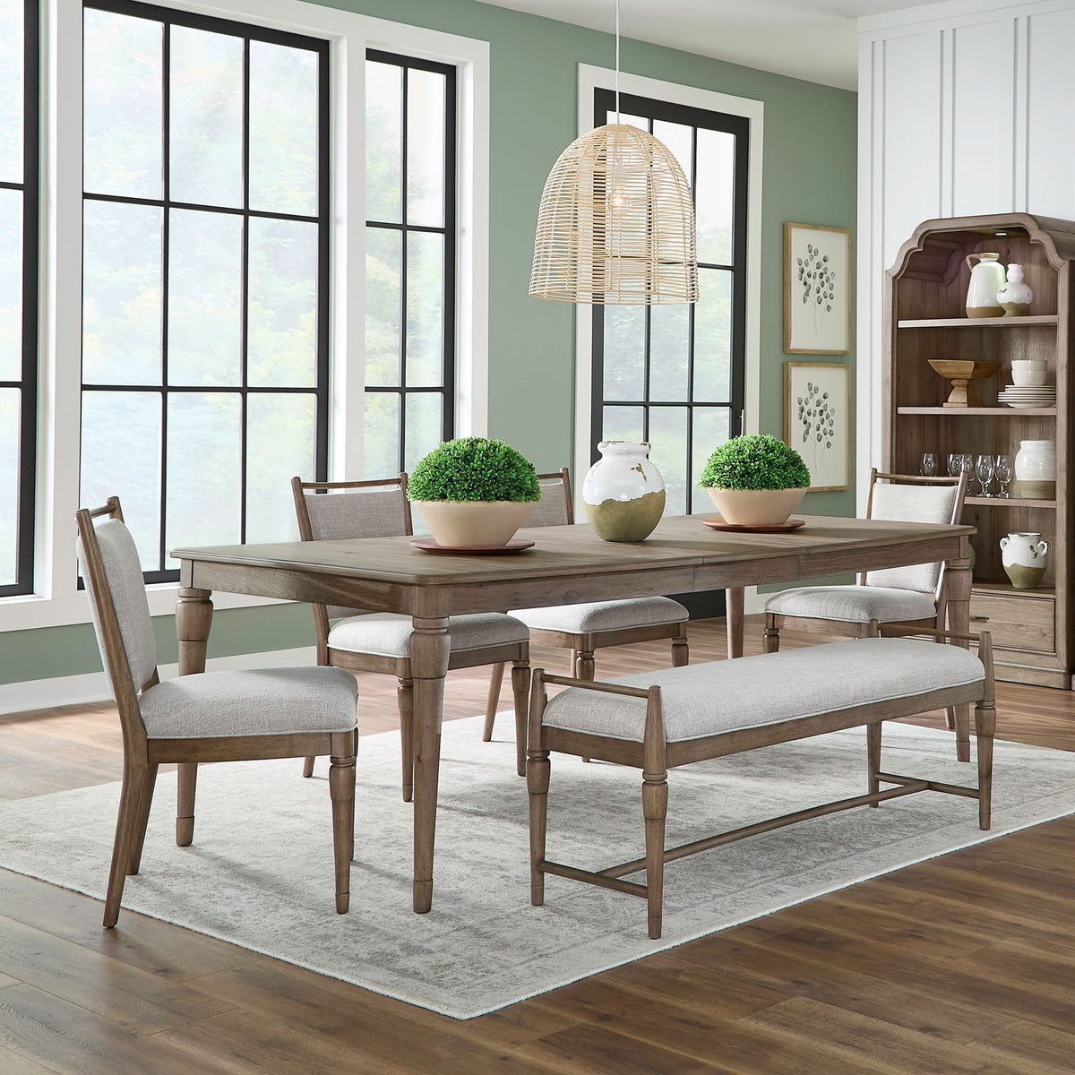 Hickory Grove - Rectangular Table Set With Upholstered Chairs