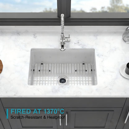 Rectangular Deep Single Bowl, Kitchen Sink With Dual Mount Installation