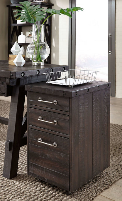 Yosemite - Solid Wood Rollling File Cabinet - Cafe
