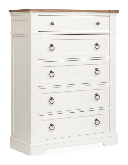 Kingston - Drawer Chest - Whisper White And Cerused Nutmeg