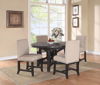 Yosemite - Solid Wood Round Extension Table - Cafe