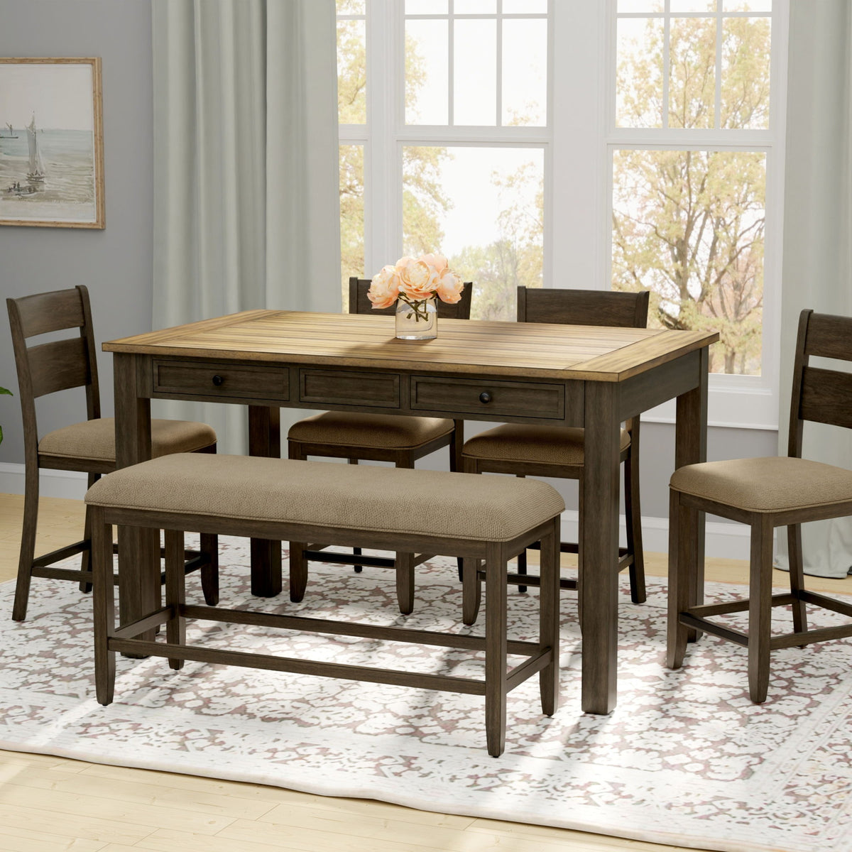6 Piece Gathering Dining Set
