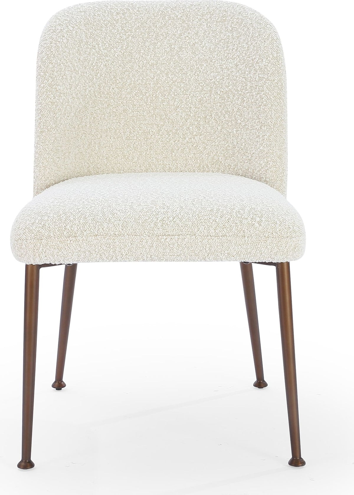 Crossroads 2.0 - Avery Upholstered Dining Chair (Set of 2) - Ricotta Boucle And Bronze Metal
