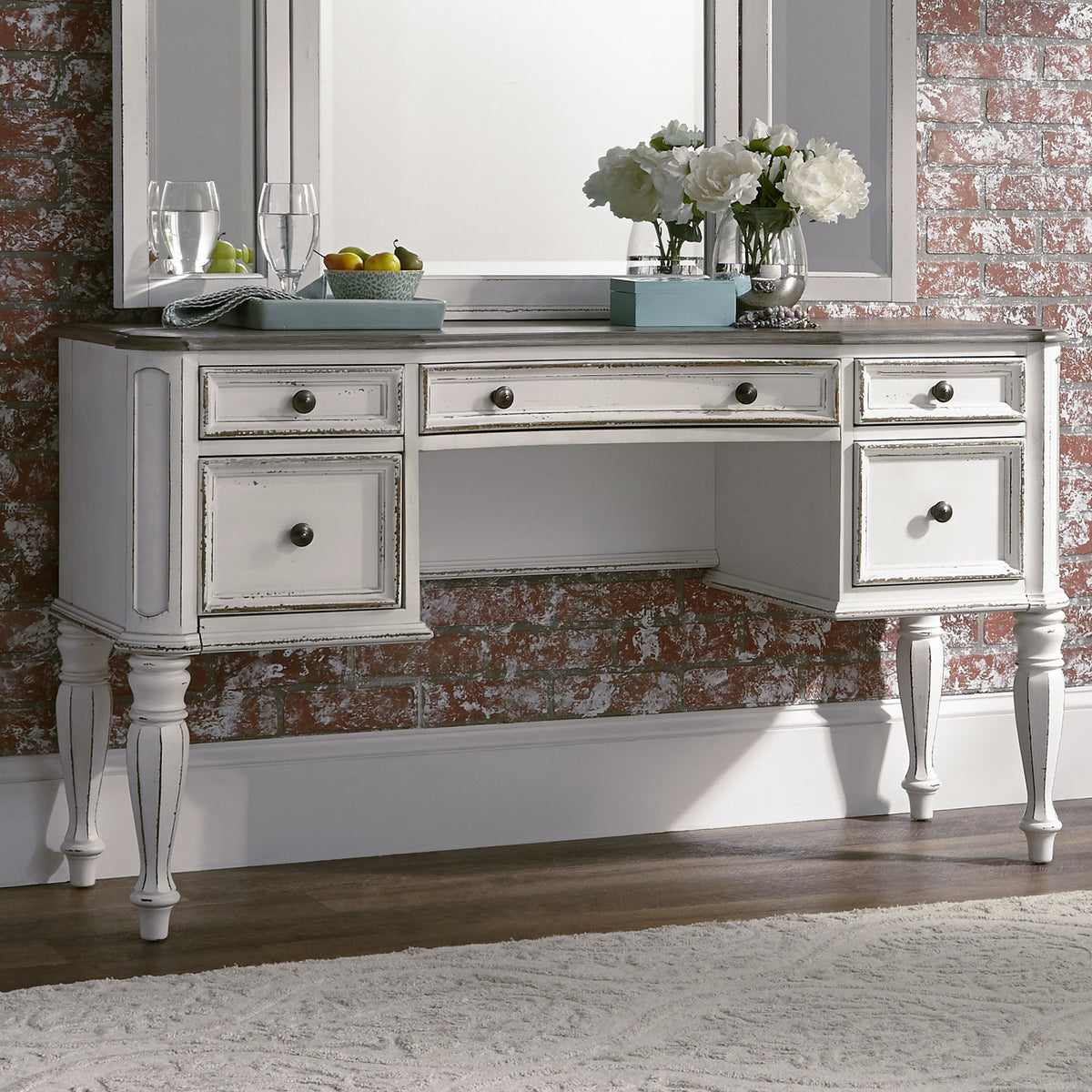 Magnolia Manor - Vanity Desk - Antique White