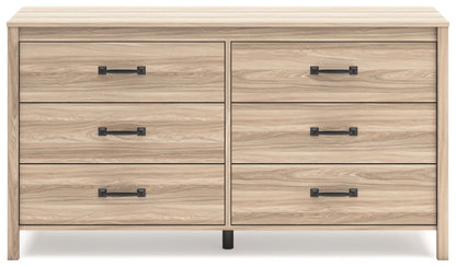 Battelle - Six Drawer Dresser - Tan