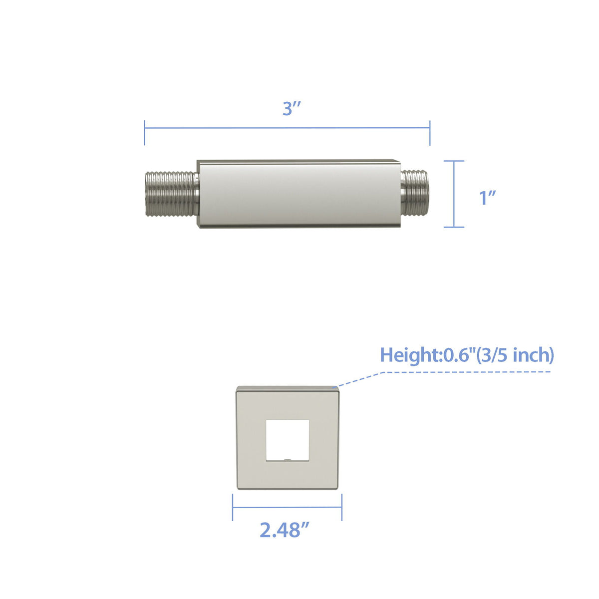 Ceiling Mounted Shower Arm With Flange Stainless Steel