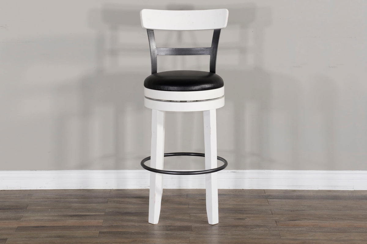 Carriage House - Barstool With Back & Swivel Cushion Seat
