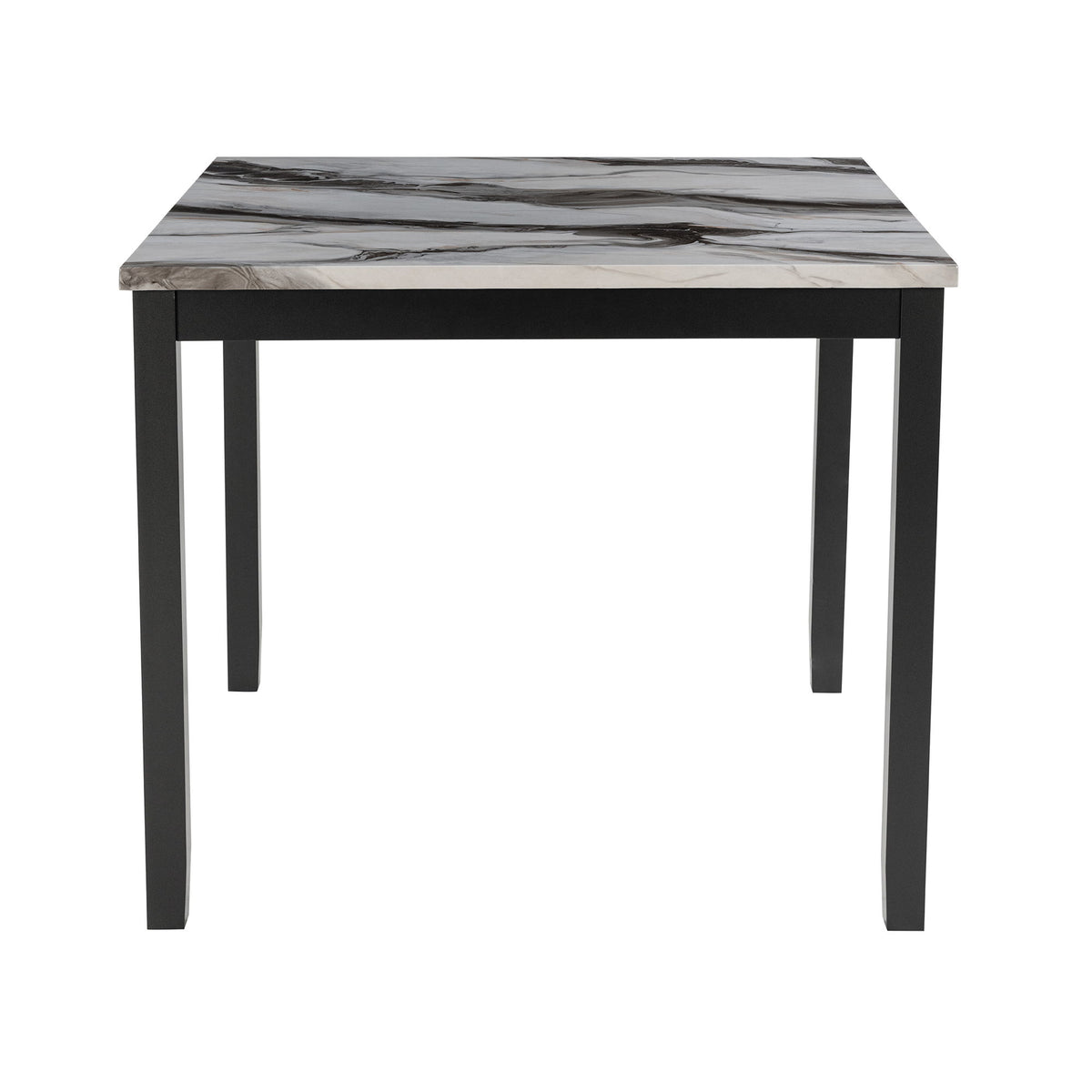 Leoncia - Bar Table And 4 Bar Stools - Espresso / White