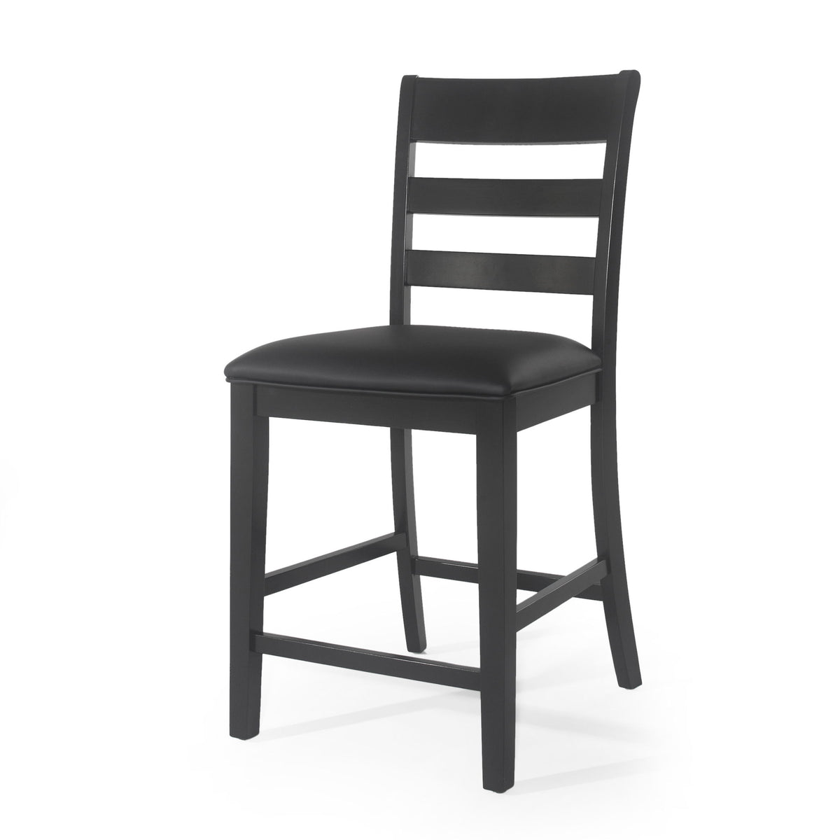 Farmhouse Upholstered Wood Counter Stools