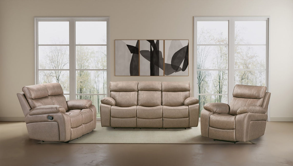Theon - Manual Reclining Sofa, Loveseat And Recliner - Stokes Toffee