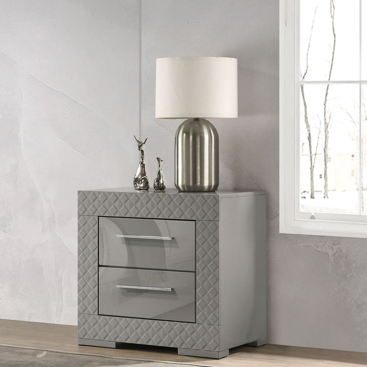 Pierce - 2 Drawer Nightstand, Bedside Table