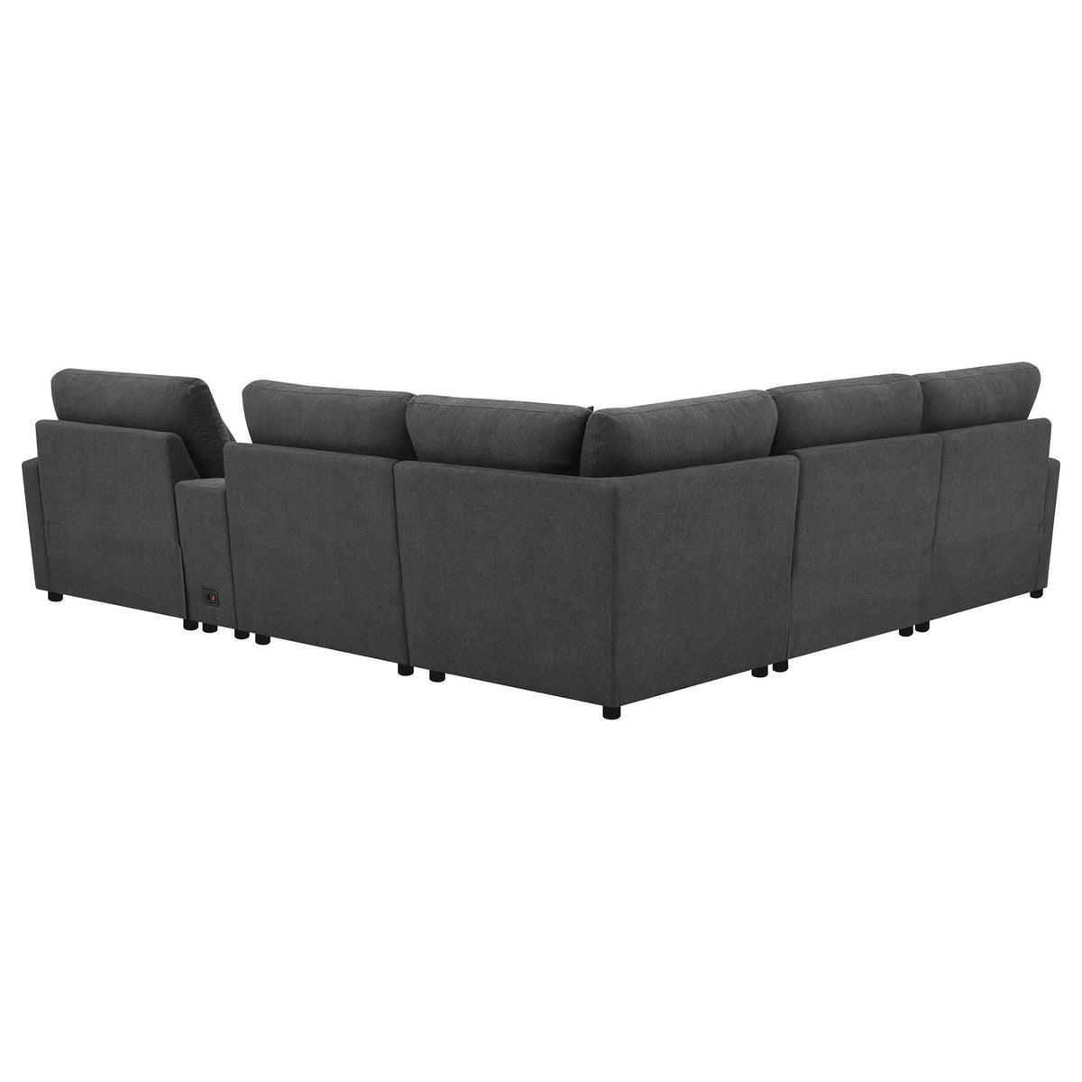 Hollander - 6 Piece Modular Power Reclining Sectional - Dark Gray