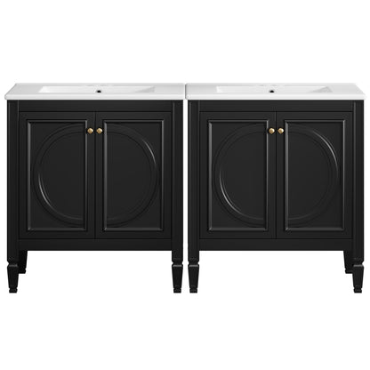 Bathroom Vanity With Sink With 2 Doors And Adjustable Shelf