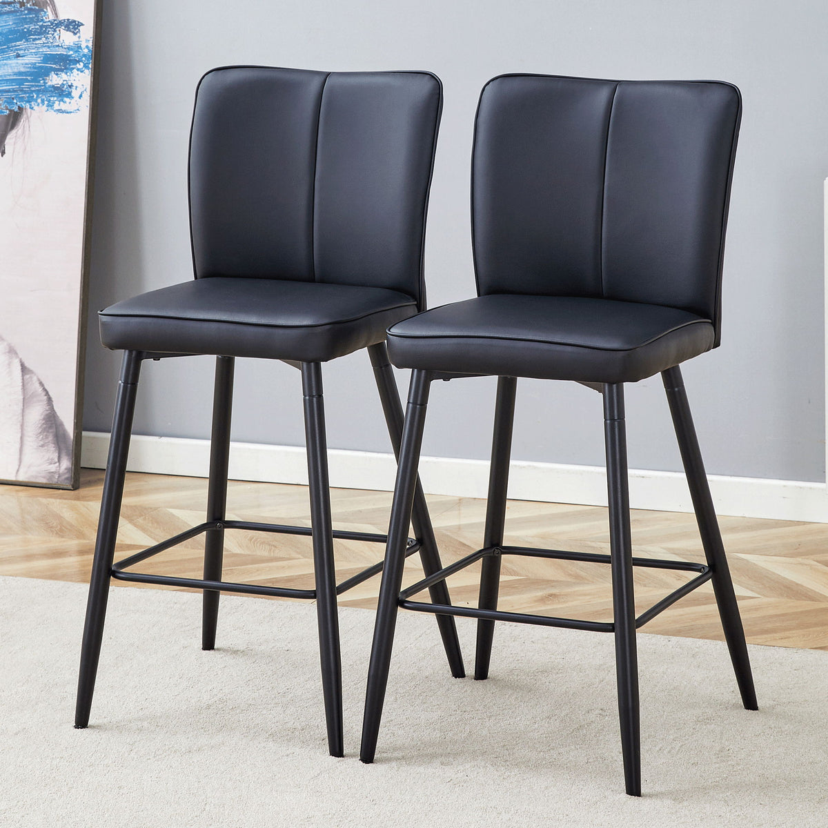 Modern Style Chair With Sleek Backrest Design (Set of 2)