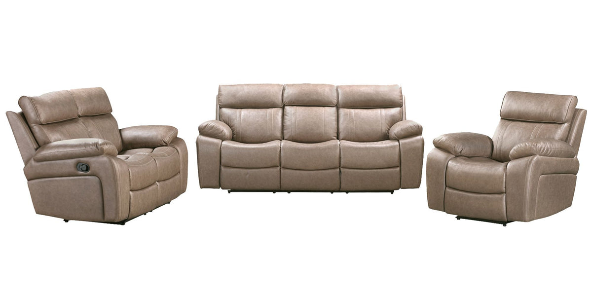 Theon - Manual Reclining Sofa, Loveseat And Recliner - Stokes Toffee