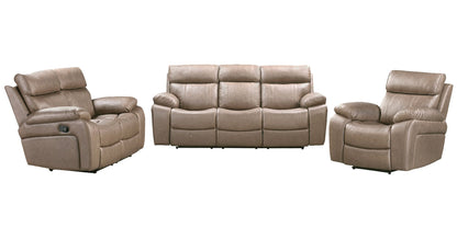 Theon - Manual Reclining Sofa, Loveseat And Recliner - Stokes Toffee
