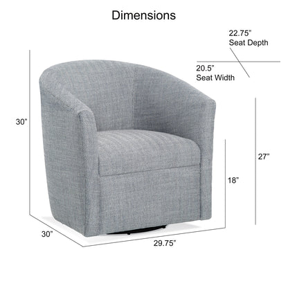 Lainey - Swivel Barrel Chair With 360 Degree Rotation