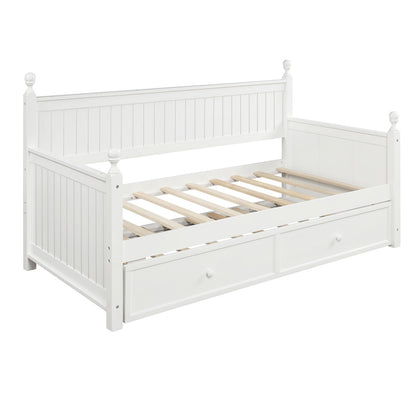 Twin Size Daybed & Twin Size Trundle - White