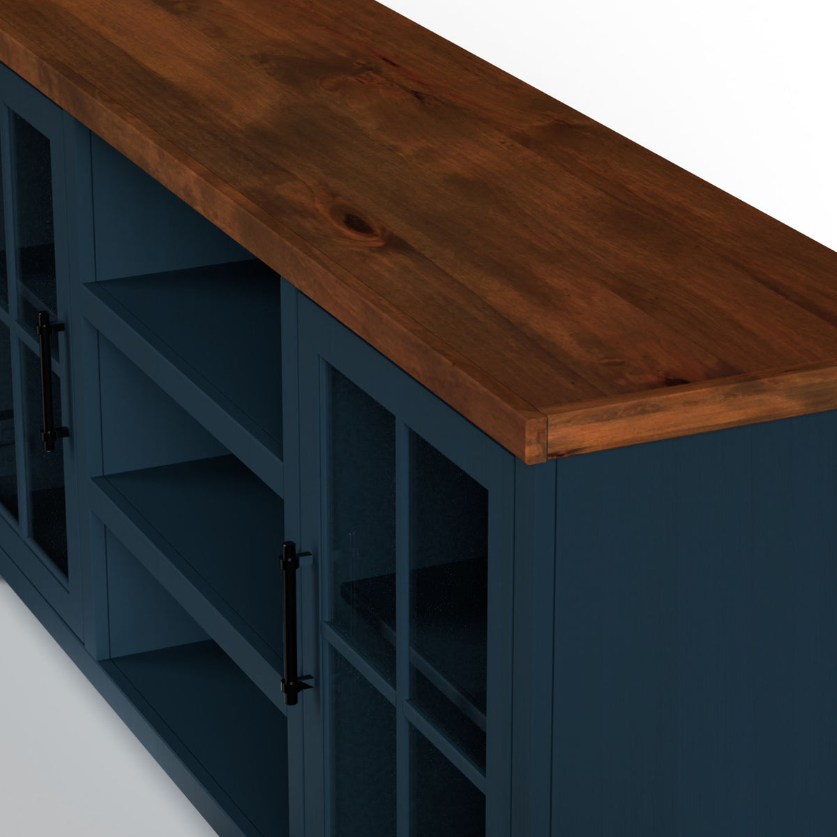 Nantucket - 67" TV Stand - Blue Denim / Whiskey