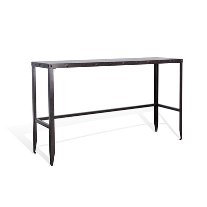 San Diego - Wood And Metal Sofa Bar Table - Antique Brown