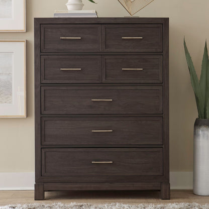 Modern Edge - 5 Drawer Chest - Caffe