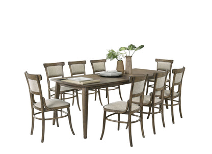 Bistro - Dining Table With Off Fabric Dining Chairs