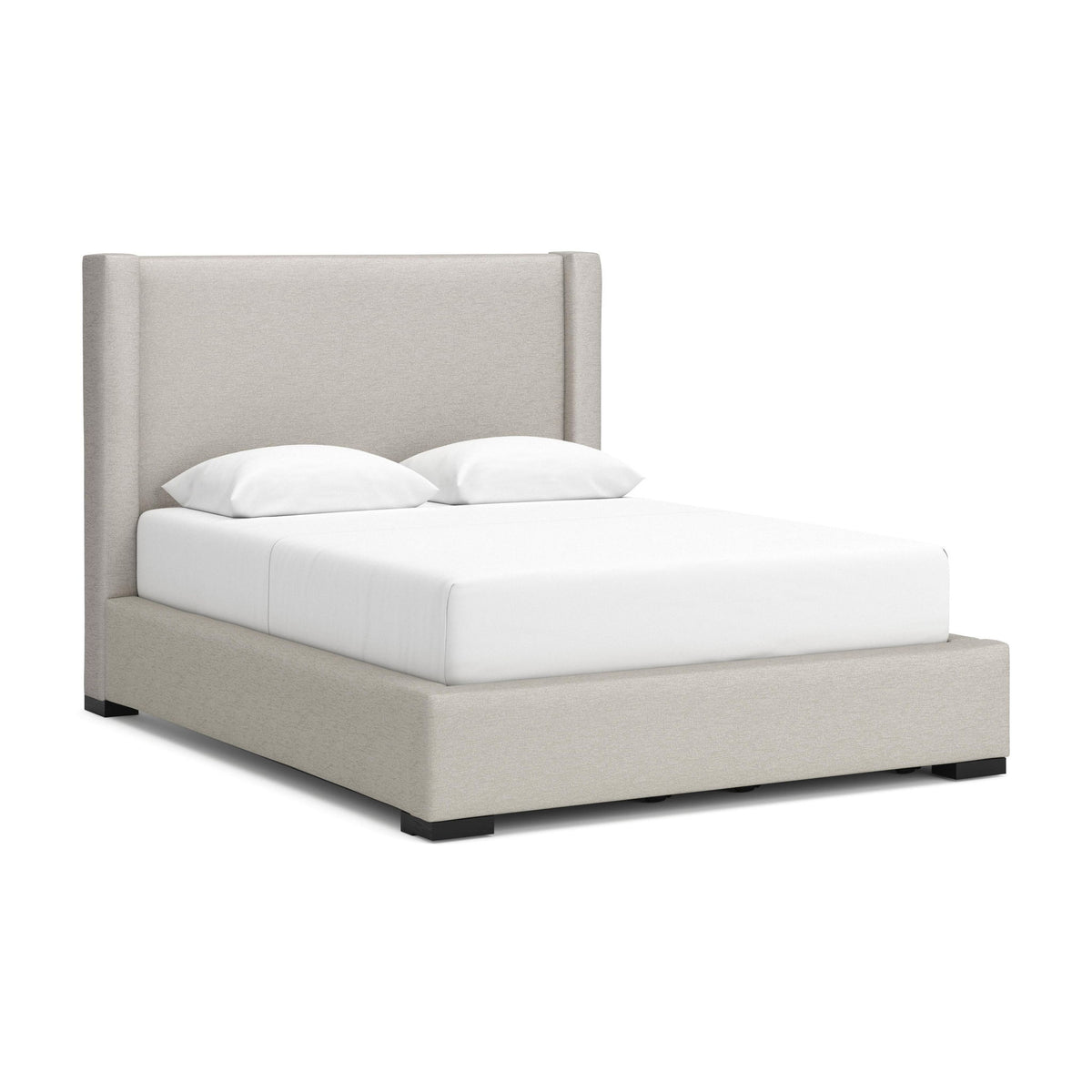 Brozmont - Queen Upholstered Storage Bed - Oatmeal