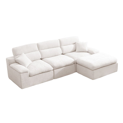 Corner Chaise Sofa With High Backrest