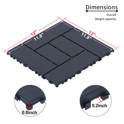 Patio Diy Module Interlocking Decking Tiles Floor, Outdoor And Indoor, Easy And Quick Installation