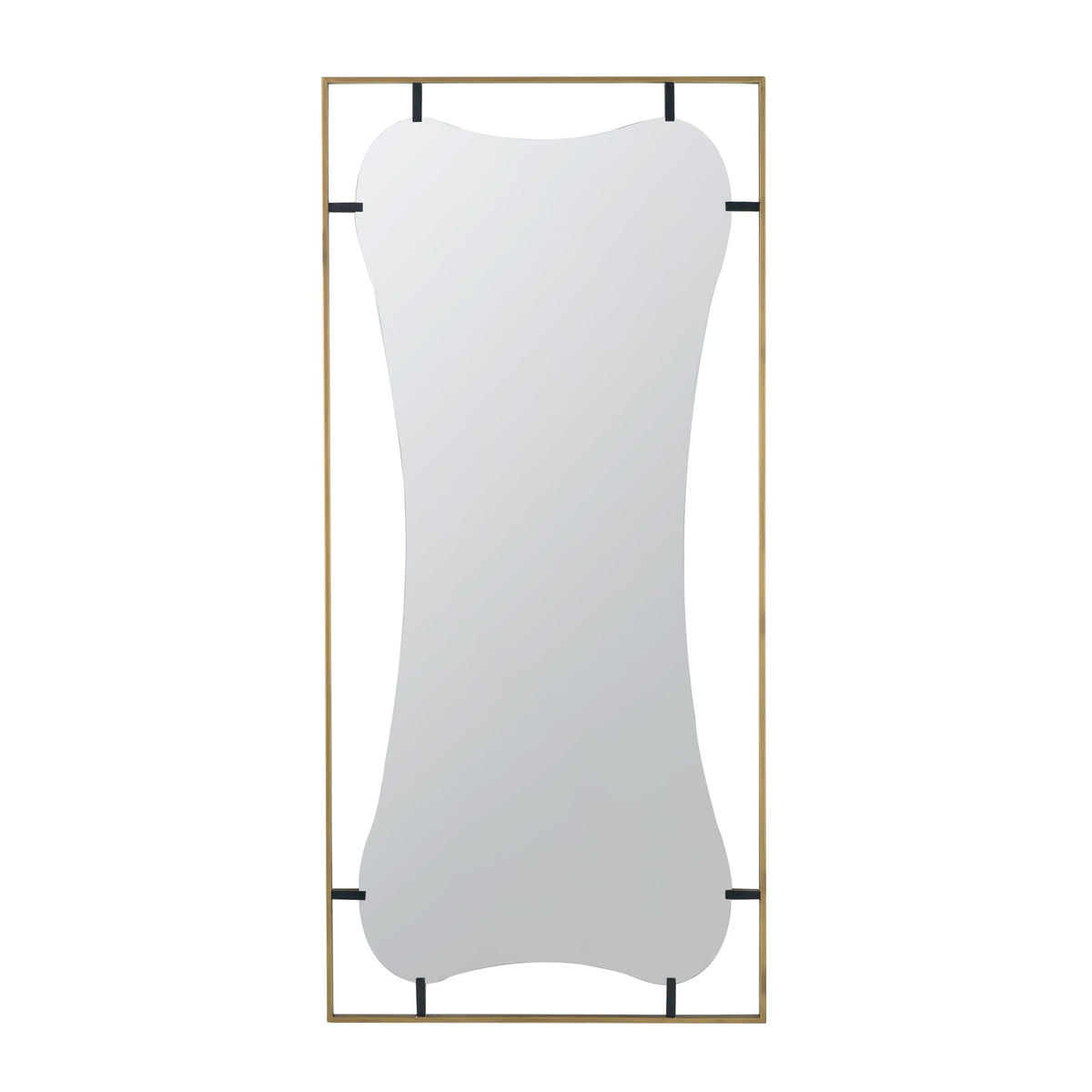 Poppy Mirror With Metal Frame Contemporary Design For Bathroom, Entryway Wall Decor