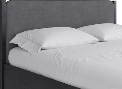 Elora - Wood And Velvet Upholstered Bed