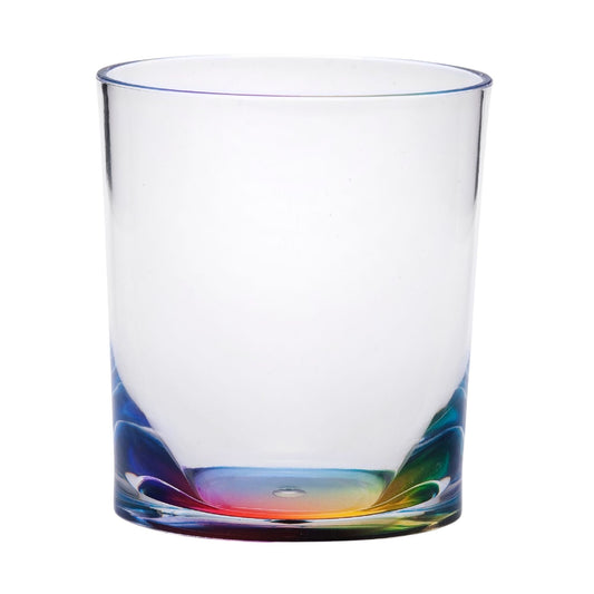 Halo - Oval Acrylic Glasses Drinking (Set of 4) Dof, Bpa Free Plastic Tumblers (12Oz) - Clear