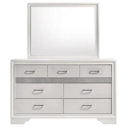 7 Drawer Dresser With Mirror - White