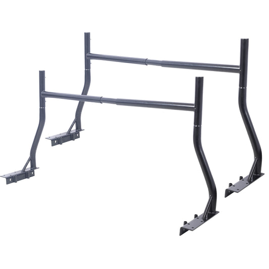 Heavy Duty Extendable Steel Truck Ladder Rack (Set of 2) - Black