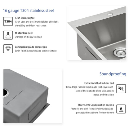Topmount Stainless Steel Kitchen Sink