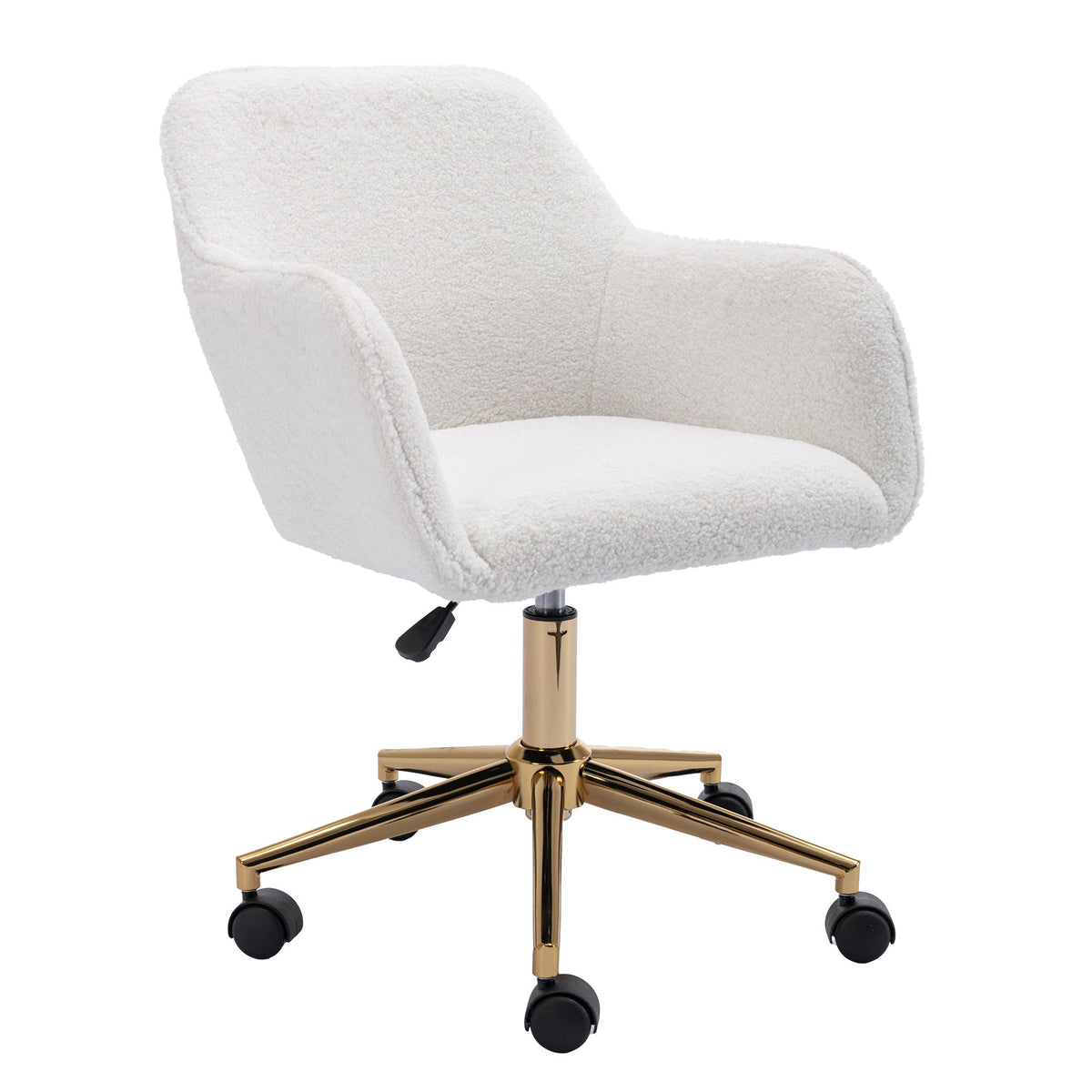 Modern Adjustable Height 360 Revolving Home Office Chair With Metal Legs And Universal Wheel For Indoor