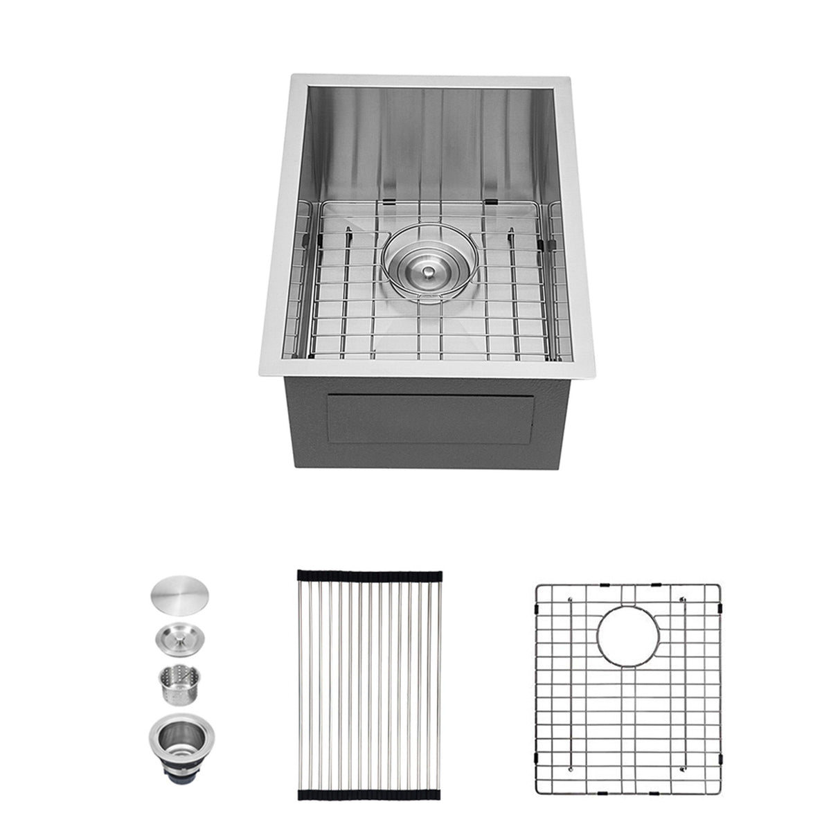 Modern Style Undermount Sink With Stainless Steel, Deep Single Bowl