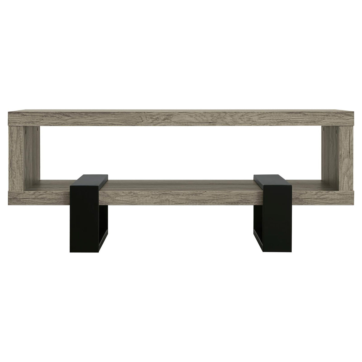 1 Shelf Coffee Table Design And Accents - Gray
