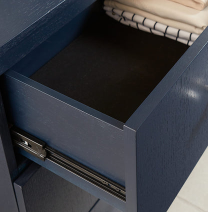 Argento - Five Drawer Chest - Navy Blue And Burnished Brass (2024)