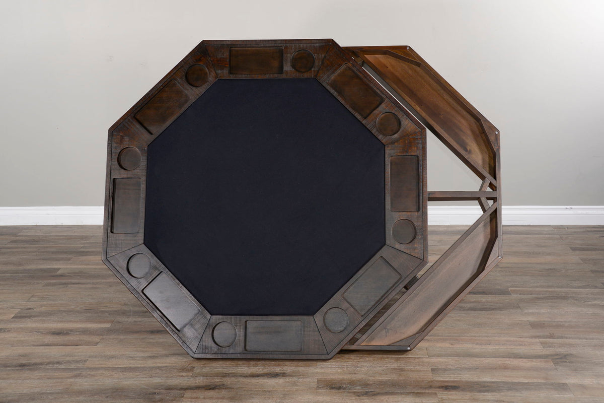 Homestead - Reversible Game And Dining Poker Table - Tobacco Leaf