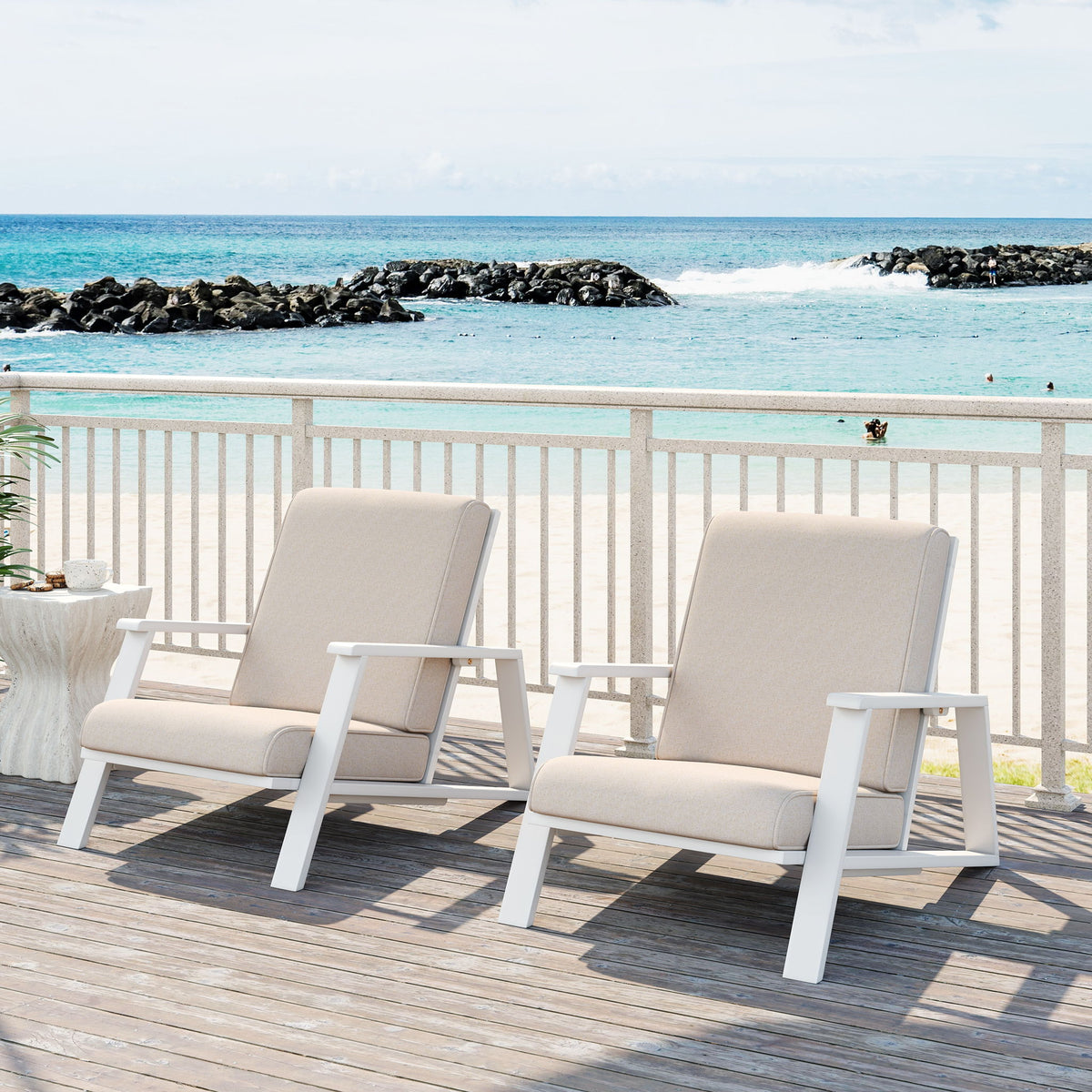 Outdoor Patio Lounge Chair (Set of 2)