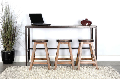 San Diego - Wood And Metal Sofa Bar Table - Antique Brown