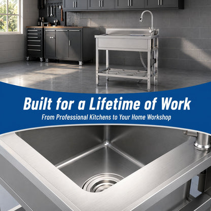 Freestanding Utility Sink With Accents